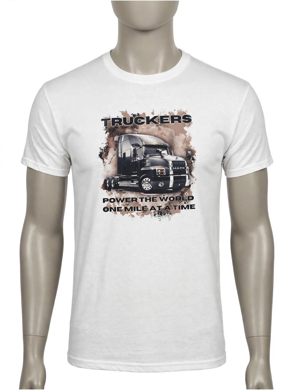 Truckers Graphic White Short Sleeve Crewneck T-Shirt